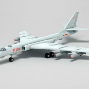 Xian H-6 Strategic Bomber Aircraft 3D-malli