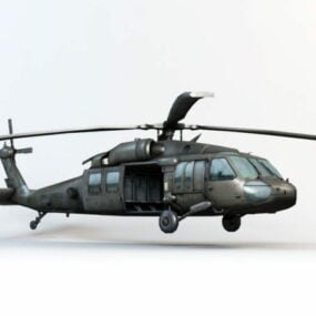 Helikopteri Blackhawk 3d-malli