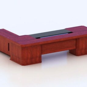 Luxury Executive Desk 3d model