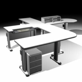 3D model kancelářských pracovních stanic