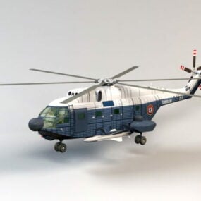 Model 3d Helikopter Super Frelon