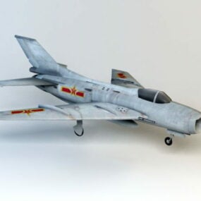 Chinese J-6 Fighter Aircraft 3d model