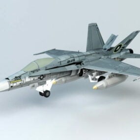 F 18 Fighter 3d malli