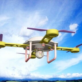 3d модель дрона-квадрокоптера