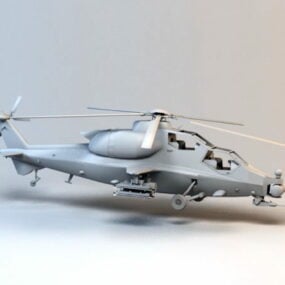 Wz-10 Attack Helicopter 3d model