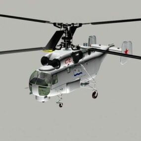 Helicóptero ruso Ka 27 modelo 3d