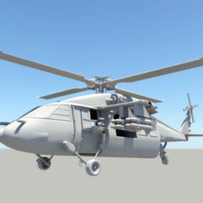军用直升机3d模型