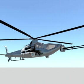 Modelo 3d de helicóptero do exército