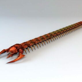 Model 3d Anime Centipede