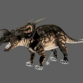 Model 3d Rig Dinosaurus Einiosaurus
