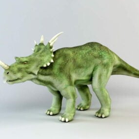 Modelo 3d de dinosaurio Trex de dibujos animados