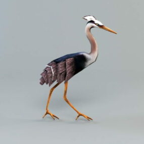 Τρισδιάστατο μοντέλο Animal Heron Bird Rig