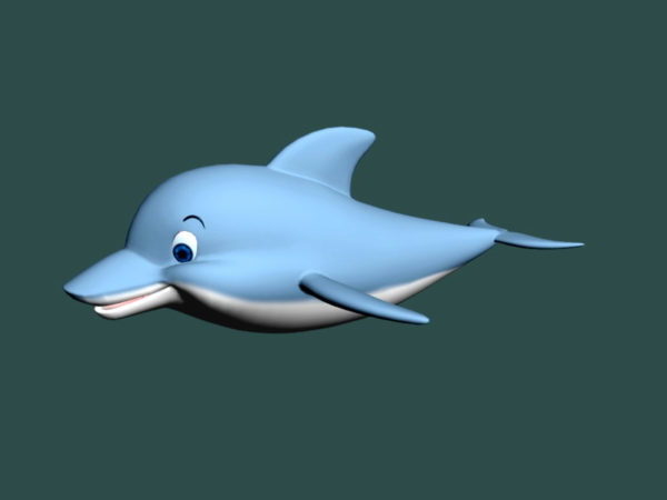 Animated Cartoon Dolphin Rig