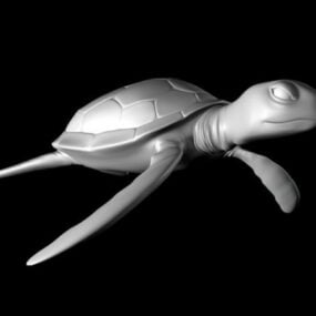 3д модель плавания морской черепахи
