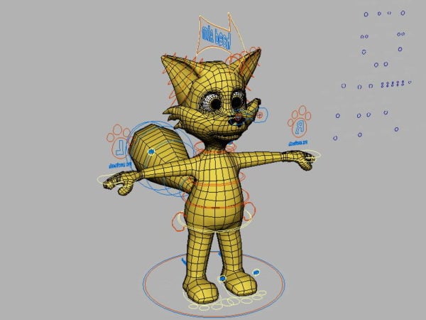 Cartoon Fox Character Rig Free 3d Model - .Ma, Mb - Open3dModel