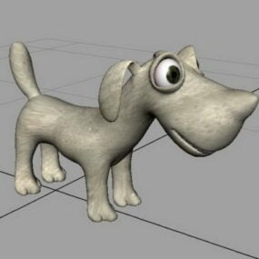 Cartoon Dog Rig 3d model