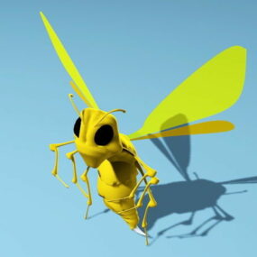 Model 3d Serangga Hornet Kuning