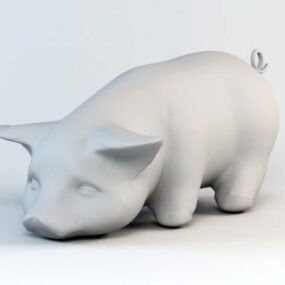 सुअर चित्र 3डी मॉडल