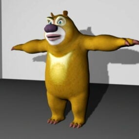 Cute Cartoon Bear Rig 3d model