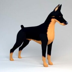 Dobermann Dog 3d model