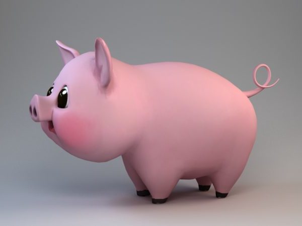 Cartoon Happy Pig