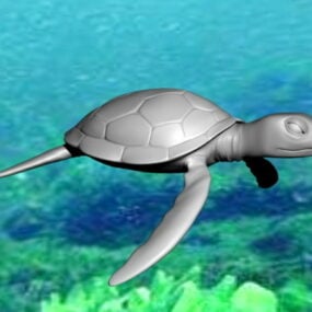 Modelo 3d da tartaruga marinha
