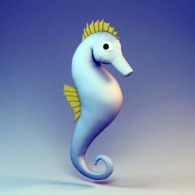 Cartoon Seahorse 3d model