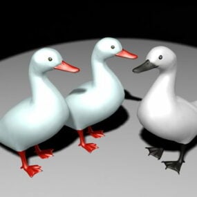 White Ducks 3d model