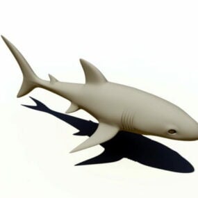Model 3D wielkiego białego rekina