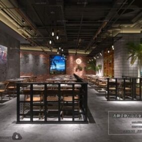 Mô hình nội thất nhà hàng ăn uống 3d
