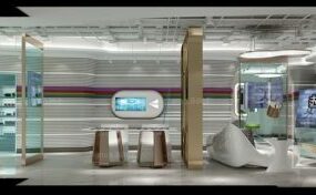 Reception Company Space Interior Scene 3d-modell