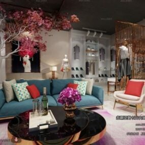 Fashion Showcase Decor Interior Scene 3d model