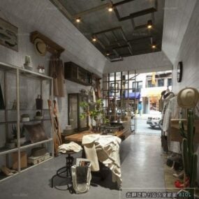 Modernism Fashion Store Interior Scene 3d model