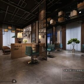 Asya Modern Ofis Alanı İç Sahne 3D modeli