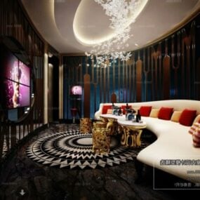 Luxury Karaoke Room Interior Scene 3d model