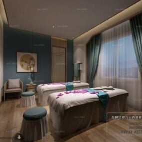 Elegant Women Spa Room Interior Scene 3D-malli