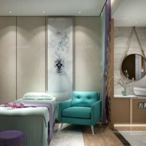 3D модель интерьера современной спа-комнаты