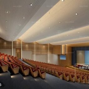 现代会议厅室内场景3d模型
