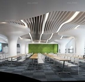 Modello 3d della scena interna dell'aula magna dell'Università