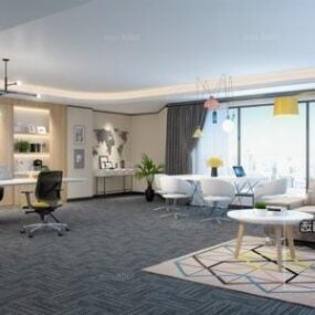 Contemporary Office Manager דגם 3D Interior Scene