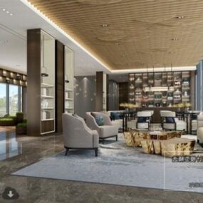 3D-модель внутрішньої сцени Luxury Company Coffee Space
