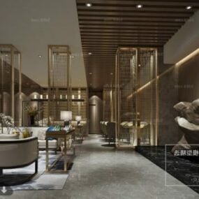 Luxury Parlor Room Interior Scene 3d model