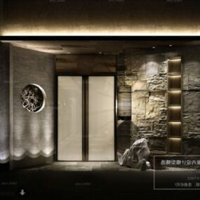 Lyxig Design Resort Badrum Interiör Scen 3d-modell