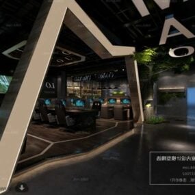 Průmyslový design Gaming Zone Interior Scene 3D model