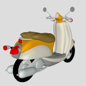 Modelo 3d de scooter clássica Vespa