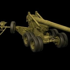 نموذج ثلاثي الأبعاد للمدفعية الميدانية M155 عيار 1 ملم