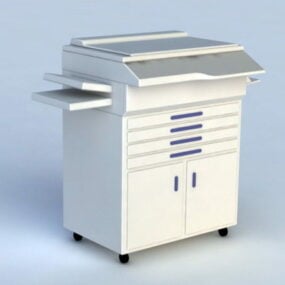 Modelo 3d da máquina fotocopiadora