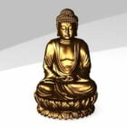 يجلس تمثال بوذا