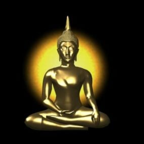 تمثال بوذا التايلاندي نموذج ثلاثي الأبعاد