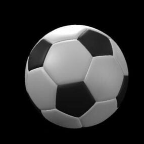 Association Football Black White 3d model